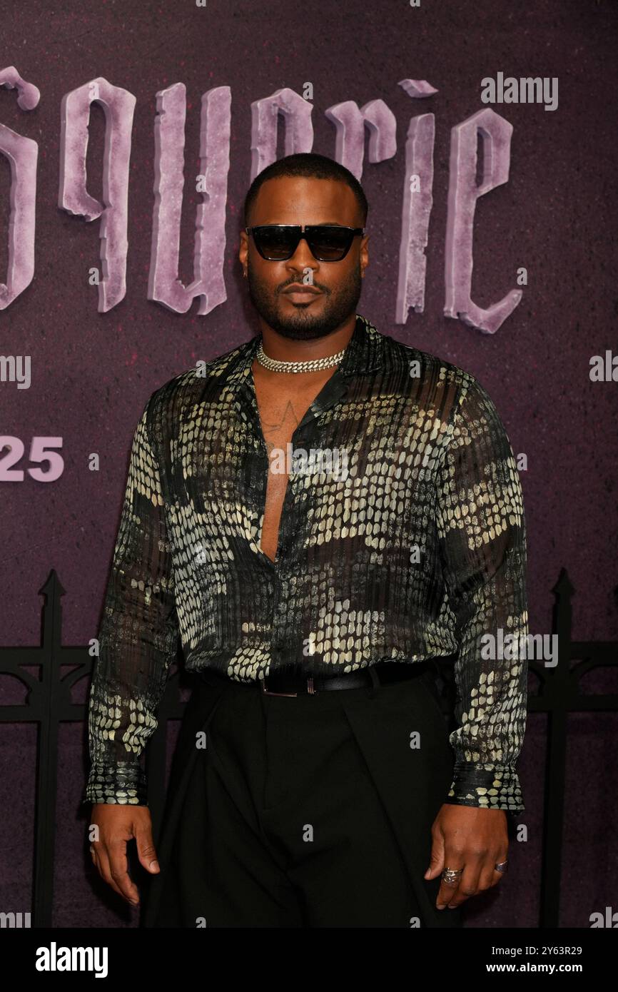 New York, États-Unis. 23 septembre 2024. New York, États-Unis. 23/09/24, New York, New York, États-Unis Sharif Poston assiste à la première Grotesquerie New York, qui se tient au Spring Studios 50 Varick Street, lundi 23 septembre 2024 à New York City Credit : Jennifer Graylock/Alamy Live News Banque D'Images