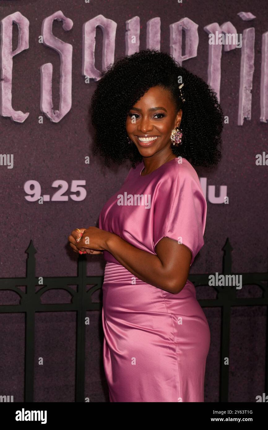 New York, États-Unis. 23 septembre 2024. New York, États-Unis. 23/09/24, New York, New York, États-Unis Teyonah Parris assiste à la première Grotesquerie New York, qui se tient au Spring Studios 50 Varick Street, lundi 23 septembre 2024 à New York City Credit : Jennifer Graylock/Alamy Live News Banque D'Images