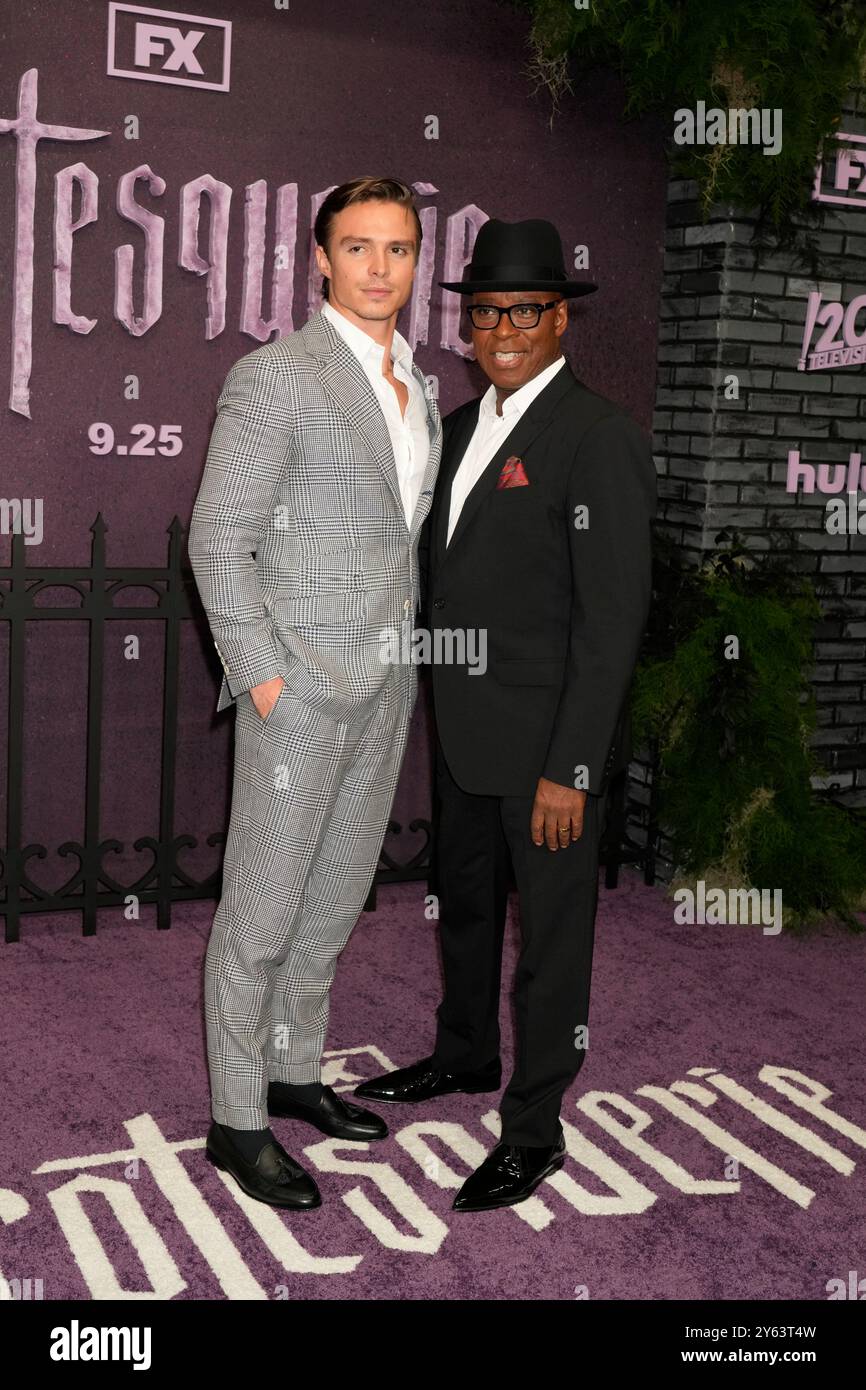 New York, États-Unis. 23 septembre 2024. New York, États-Unis. 23/09/24, New York, New York, États-Unis Nicholas Alexander Chavez, Courtney B Vance assiste à la première Grotesquerie New York, qui se tient au Spring Studios 50 Varick Street, lundi 23 septembre 2024 à New York City crédit : Jennifer Graylock/Alamy Live News Banque D'Images