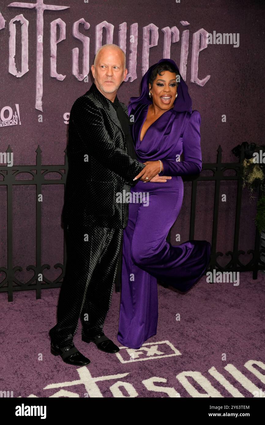 New York, États-Unis. 23 septembre 2024. New York, États-Unis. 23/09/24, New York, New York, États-Unis Niecy Nash-Betts, Ryan Murphy assiste à la première Grotesquerie New York, qui se tient au Spring Studios 50 Varick Street, lundi 23 septembre 2024 à New York City crédit : Jennifer Graylock/Alamy Live News Banque D'Images