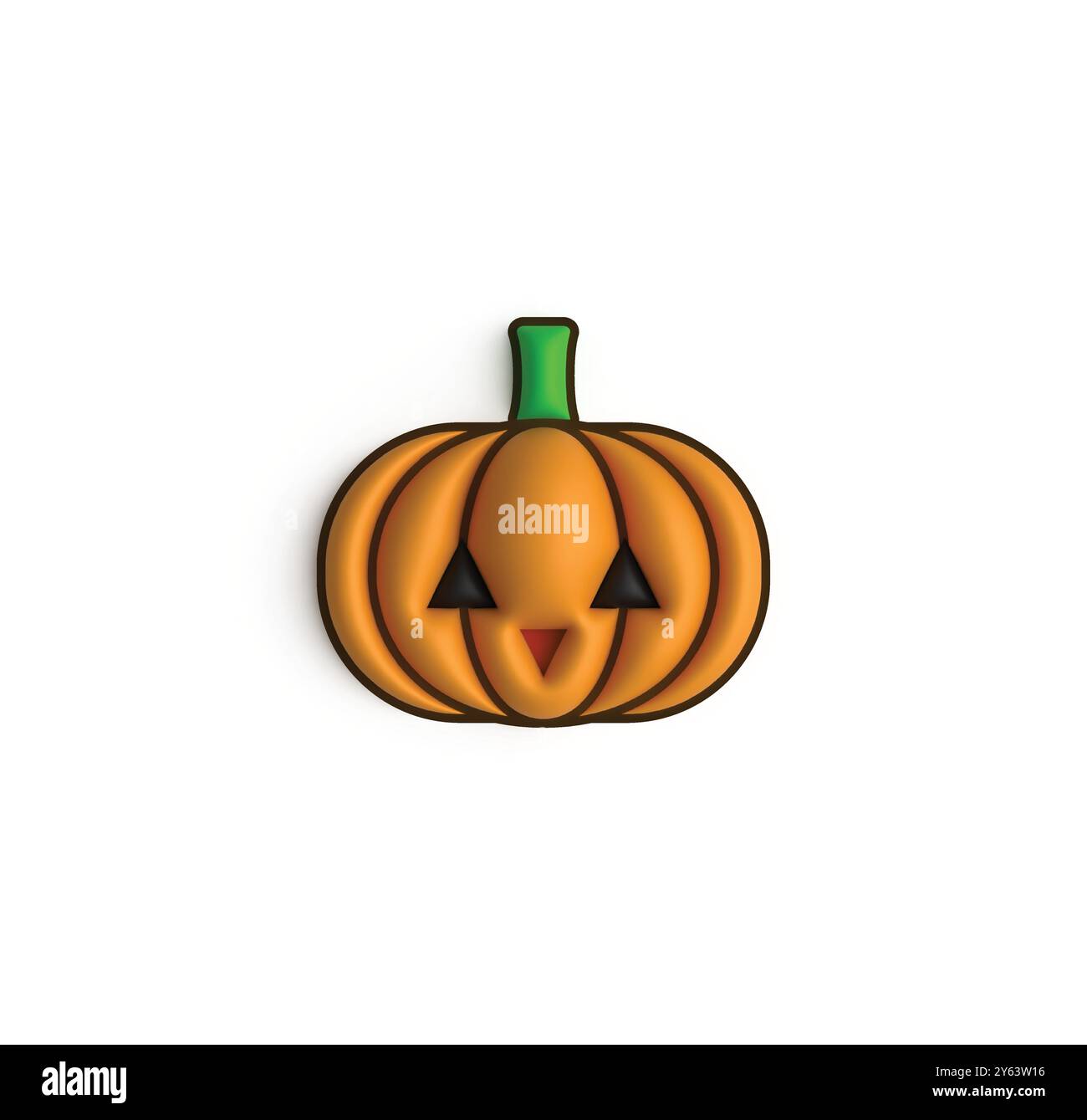 jolie citrouille halloween illustration 3d. Illustration de Vecteur