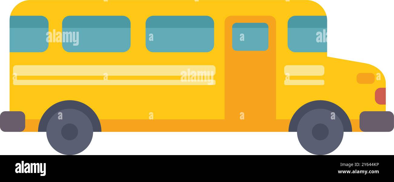 Autobus scolaire jaune transportant les étudiants à l'école, parfait pour les conceptions éducatives ou de transport connexes Illustration de Vecteur