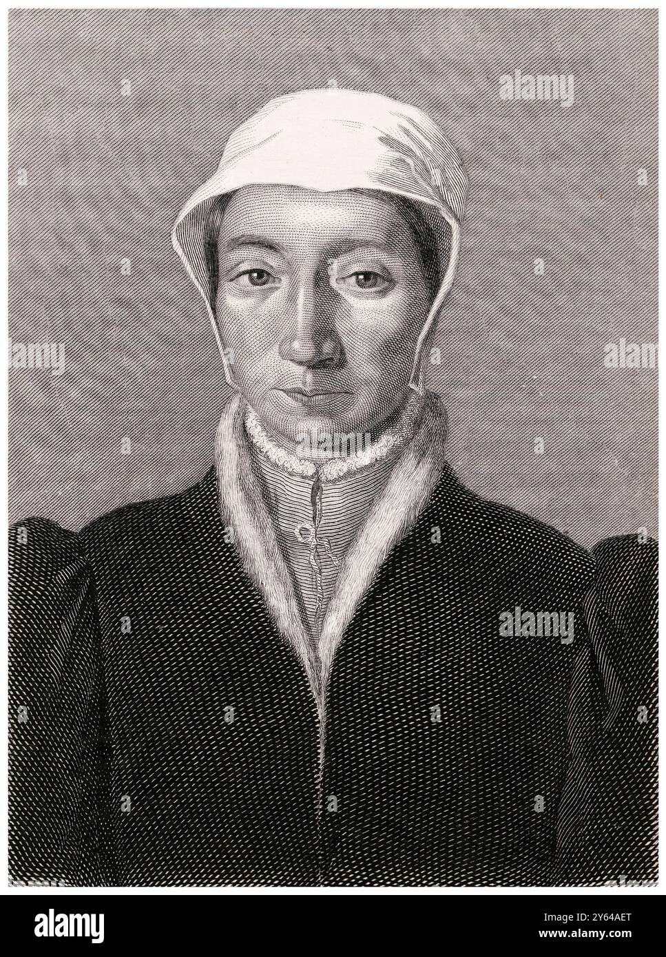 Isabelle de France (c.1295-1358), reine d'Angleterre (1308-1327) épouse du roi Édouard II et régent d'Angleterre (1327-1330), portrait gravé au XIXe siècle avant 1899 Banque D'Images