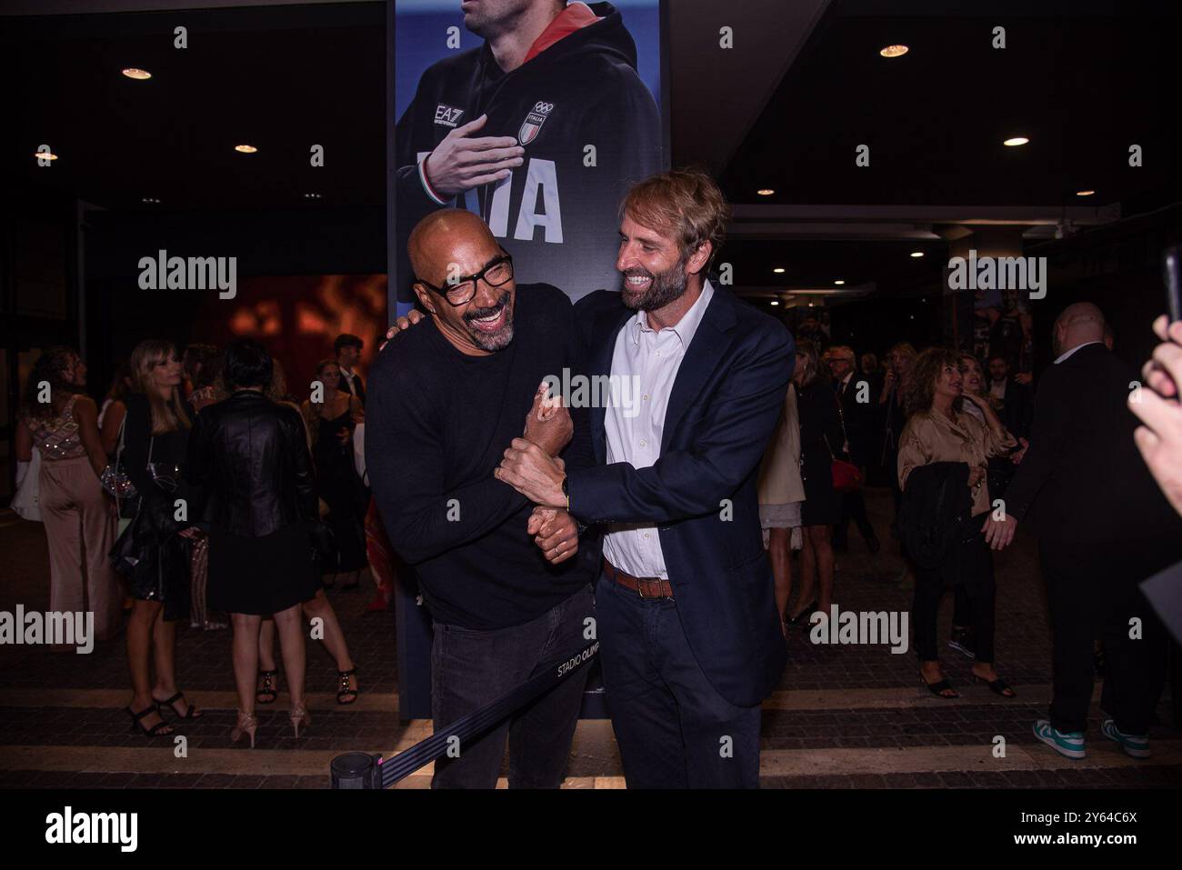 **PAS DE WEB ET DE JOURNAUX SEULEMENT POUR L'ITALIE** merveilleux le Gala des champions italiens sur la photo : Amaurys Perez avec Massimiliano Rosolino Banque D'Images