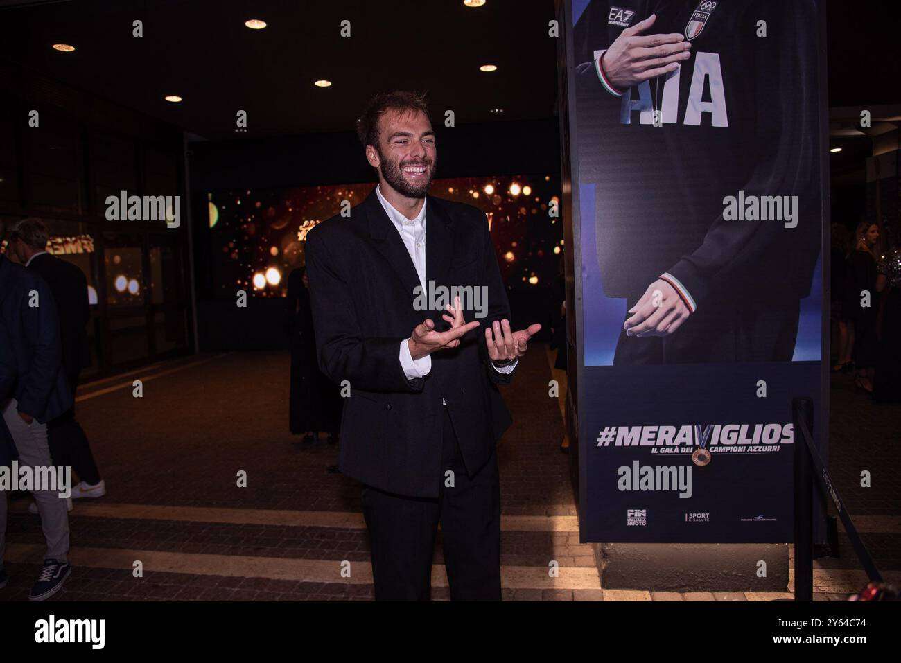 **PAS DE WEB ET DE JOURNAUX SEULEMENT POUR L'ITALIE** merveilleux le Gala des champions italiens sur la photo : Gregorio Paltrinieri Banque D'Images
