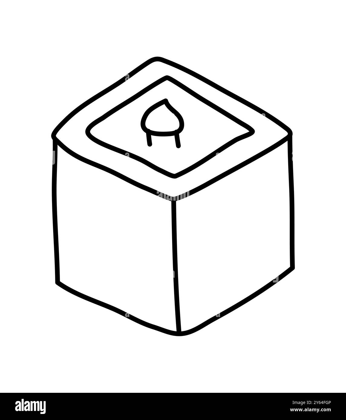 bougie de ligne dessinée à la main esthétique. Illustration plate de contour vectoriel coloré isolée sur fond. elément décoratif pour carte de voeux, bande Illustration de Vecteur