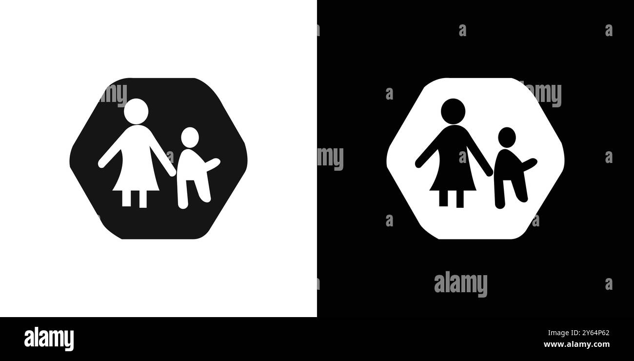 Icône Babysitter symbole graphique vectoriel linéaire signe ou symbole défini pour l'interface utilisateur de l'application Web Illustration de Vecteur