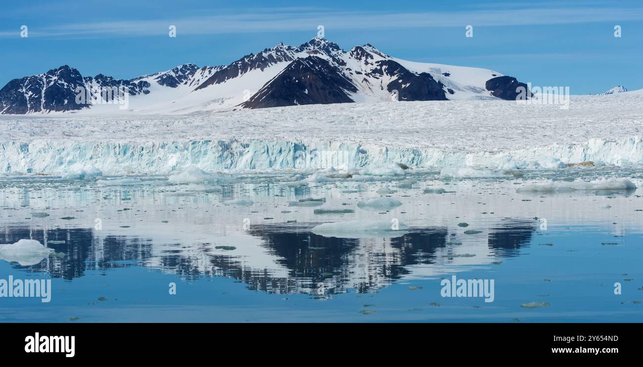 Glacier Lilliehook fjord Lilliehook dans une succursale de l'île de Spitsbergen, Fjord, archipel du Svalbard, Norvège Banque D'Images