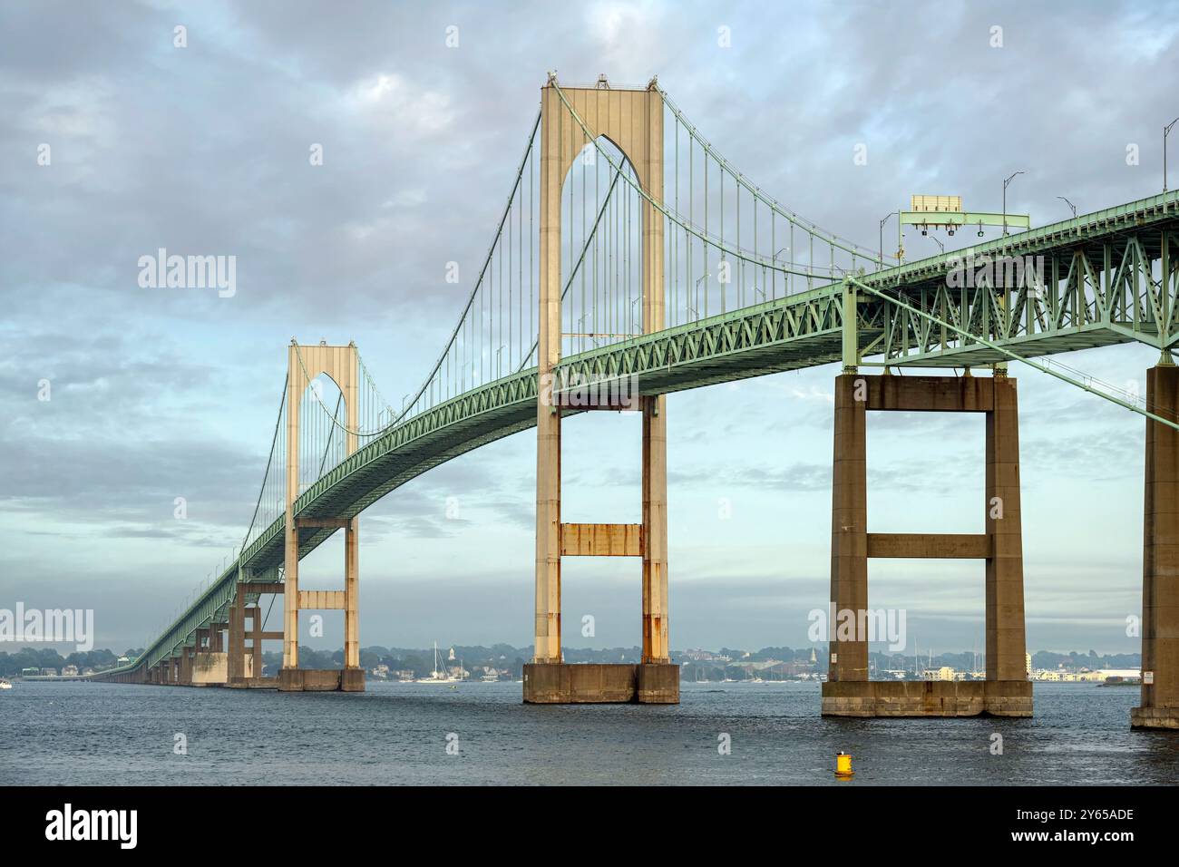Le pont Newport Pell à Newport, Rhode Island Banque D'Images
