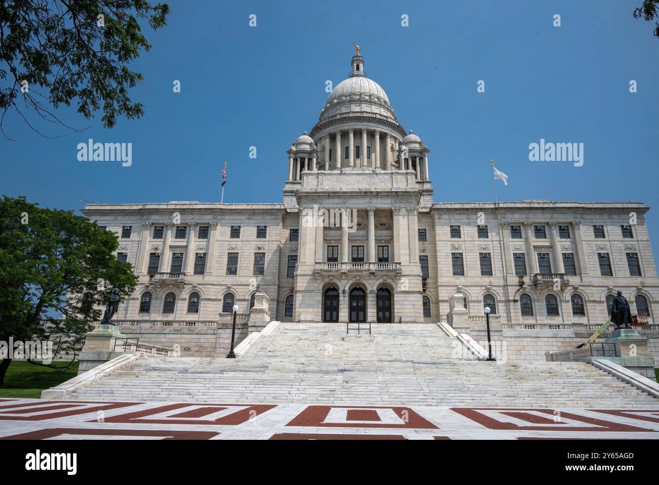 Le State House Capitol Building dans le centre-ville de Providence, Rhode Island. Banque D'Images