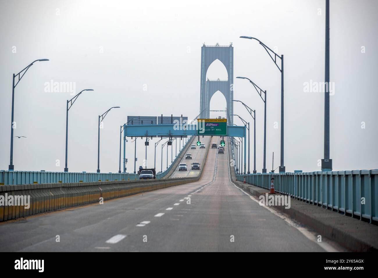 Le pont Newport Pell à Newport, Rhode Island Banque D'Images