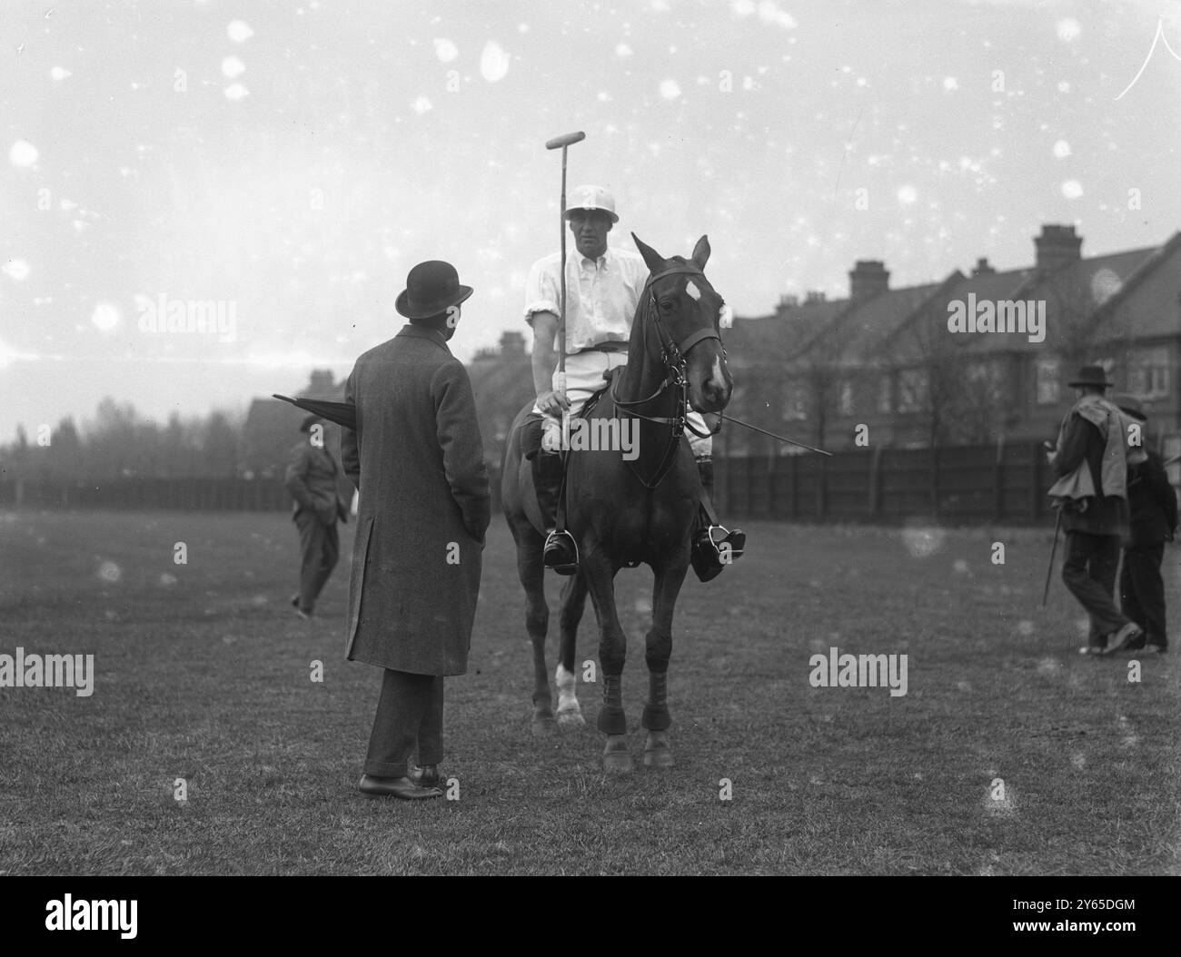 Polo au Hurlingham Club , Londres . M. Devereux Milburn , le capitaine de l'équipe américaine . 5 mai 1921 Banque D'Images