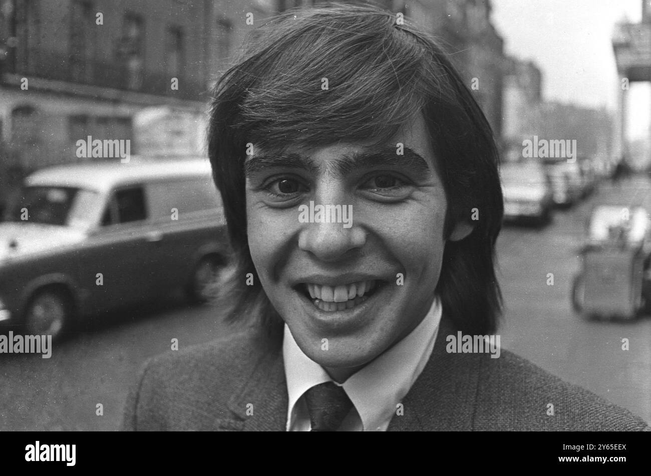 Davy Jones du groupe pop The Monkees à Londres le 21 décembre 1966 Banque D'Images