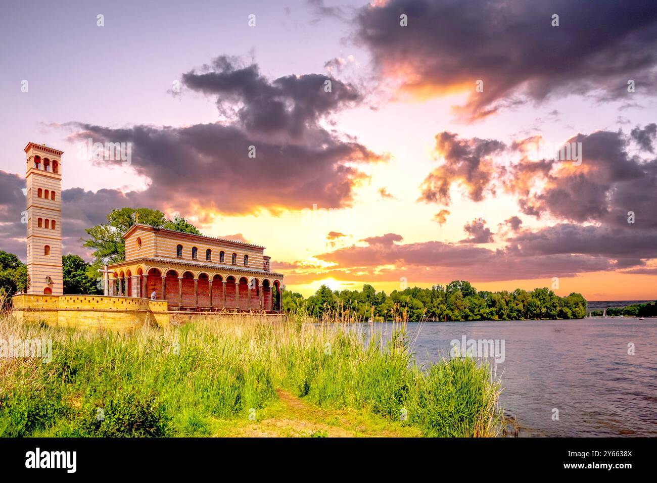 Sauveur Church Sacrow, Potsdam, Allemagne Banque D'Images