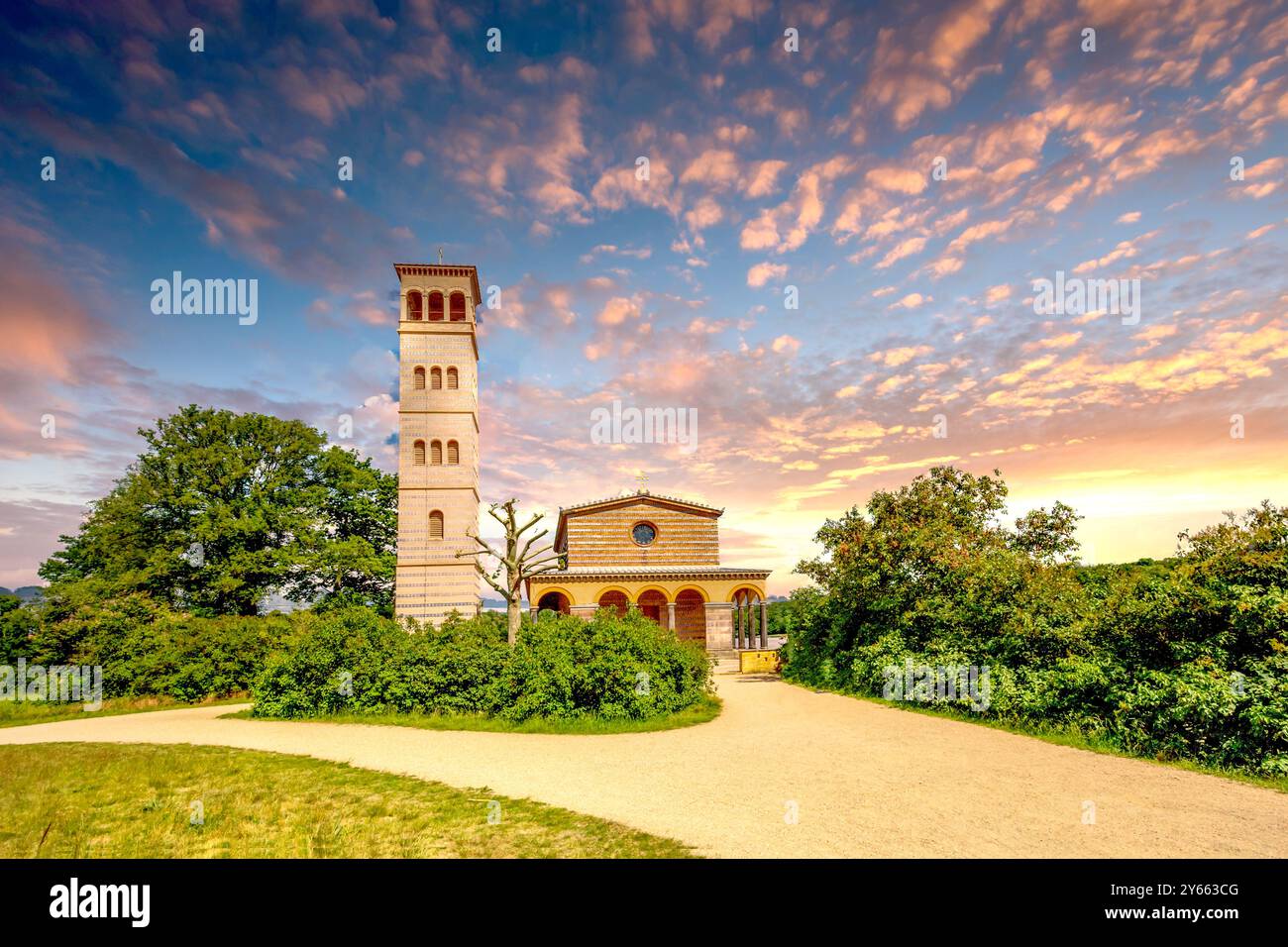 Sauveur Church Sacrow, Potsdam, Allemagne Banque D'Images