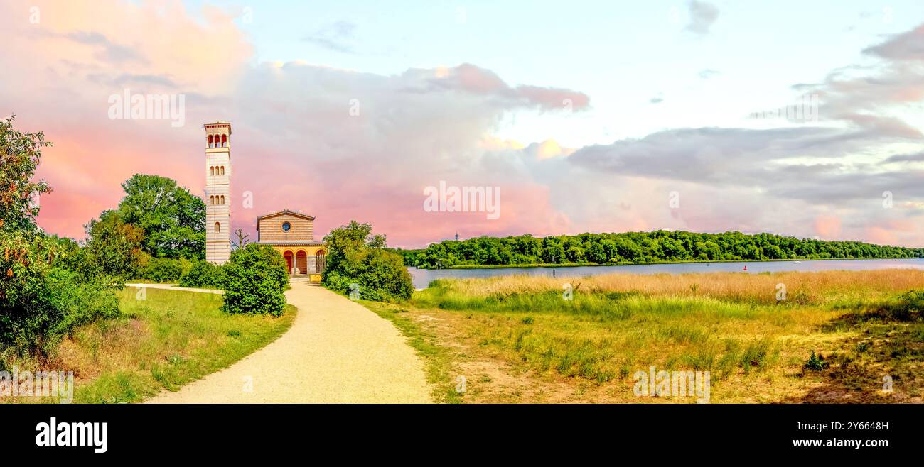 Sauveur Church Sacrow, Potsdam, Allemagne Banque D'Images