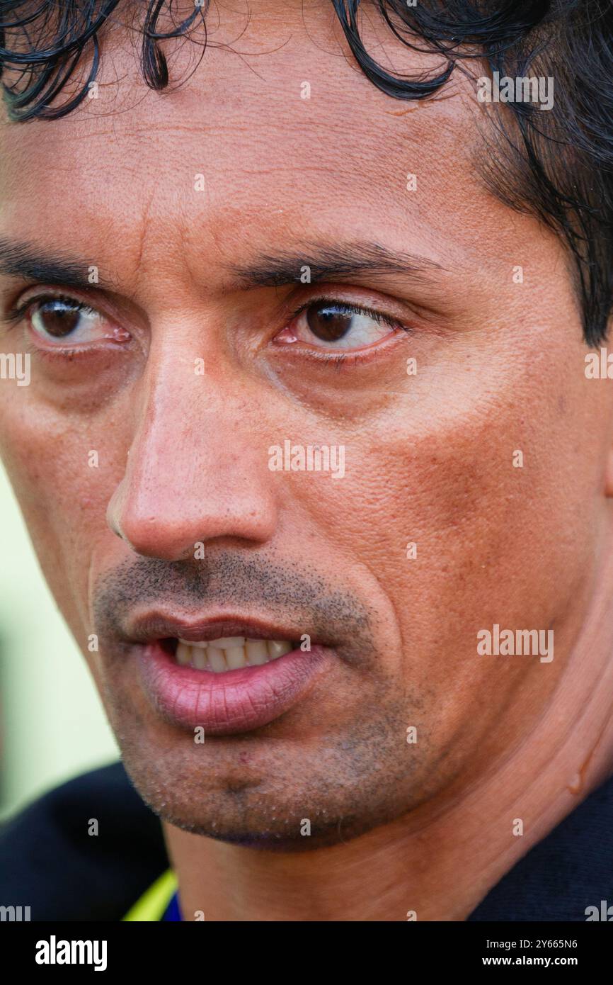 CÉRÉMONIE DE REMISE DES MÉDAILLES, PAF OPEN, BEACH VOLLEY, MARIEHAMN, 2011 : Benjamin Insfran (2) du Brésil remporte la médaille d'or. Rego (2) du Brésil remporte le bronze. PAF Open à Mariehamn, Åland, Finlande le 21 août 2011. Photographie : Rob Watkins. INFO : entre 2009-2013, le tournoi PAF Open Beach Volleyball était un événement annuel organisé à Mariehamn, Åland, Finlande. Il a attiré les meilleures équipes et joueurs internationaux en tant que partie du classement officiel du circuit mondial FIVB. Banque D'Images