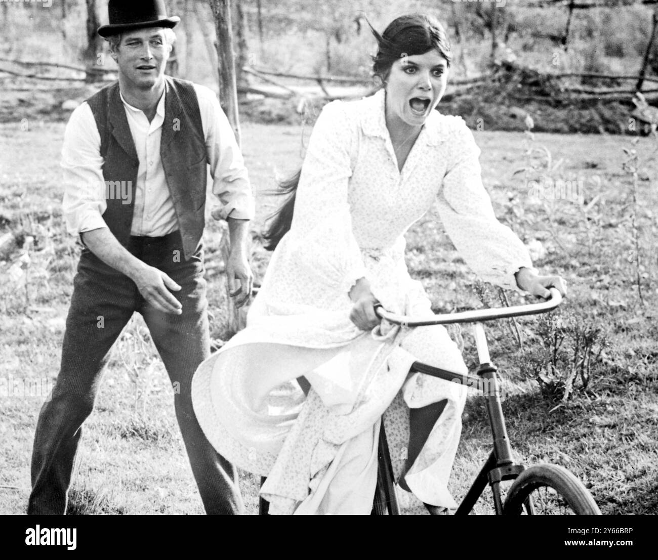 Paul Newman et Katherine Ross dans le film Butch Cassidy and the Sundance Kid 1969 Banque D'Images
