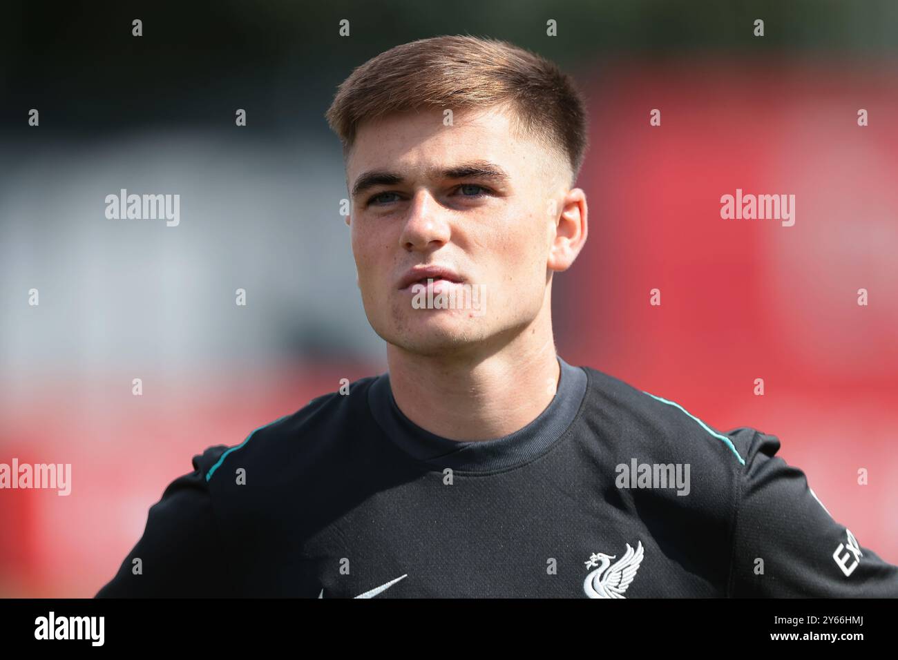 Milan, Italie, 17 septembre 2024. Michael Laffey, de Liverpool, est en vedette pendant la phase précédant le match de l'UEFA Youth League au Centro Sportivo Vismara, Milan. Le crédit photo devrait se lire : Jonathan Moscrop / Sportimage Banque D'Images