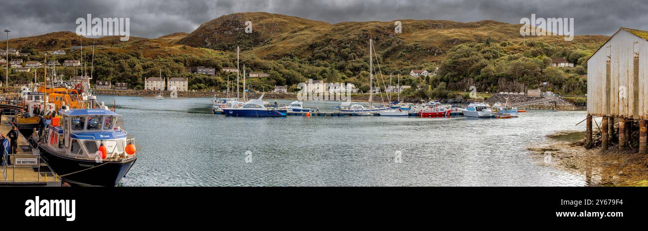 Port de Mallaig sur la côte ouest de la région des Highlands en Écosse, Royaume-Uni Banque D'Images