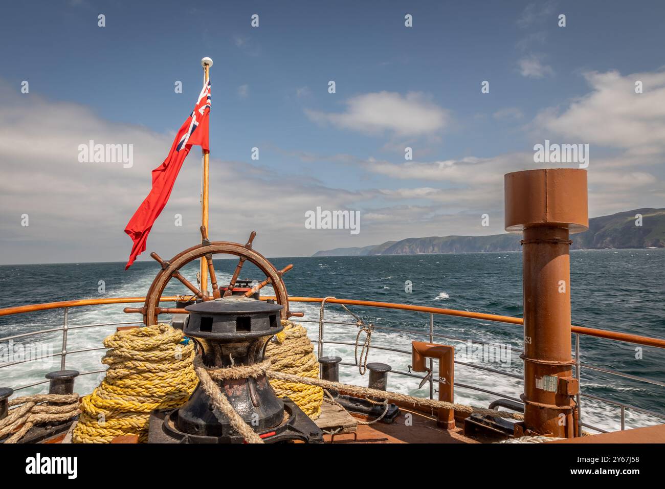 La poupe du Paddle Steamer « Waverley », Bristol Channel, Royaume-Uni Banque D'Images
