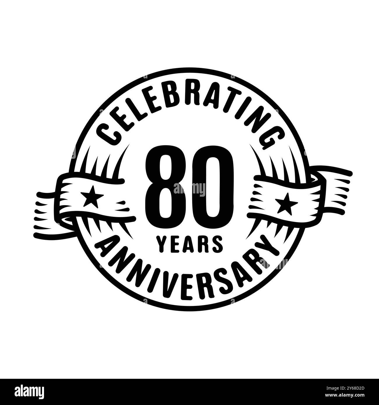modèle de conception de logo de 80 ans. vecteur et illustration du 80e anniversaire. Illustration de Vecteur modèle de conception de logo de 80 ans. vecteur et illustration du 80e anniversaire. Illustration de Vecteur