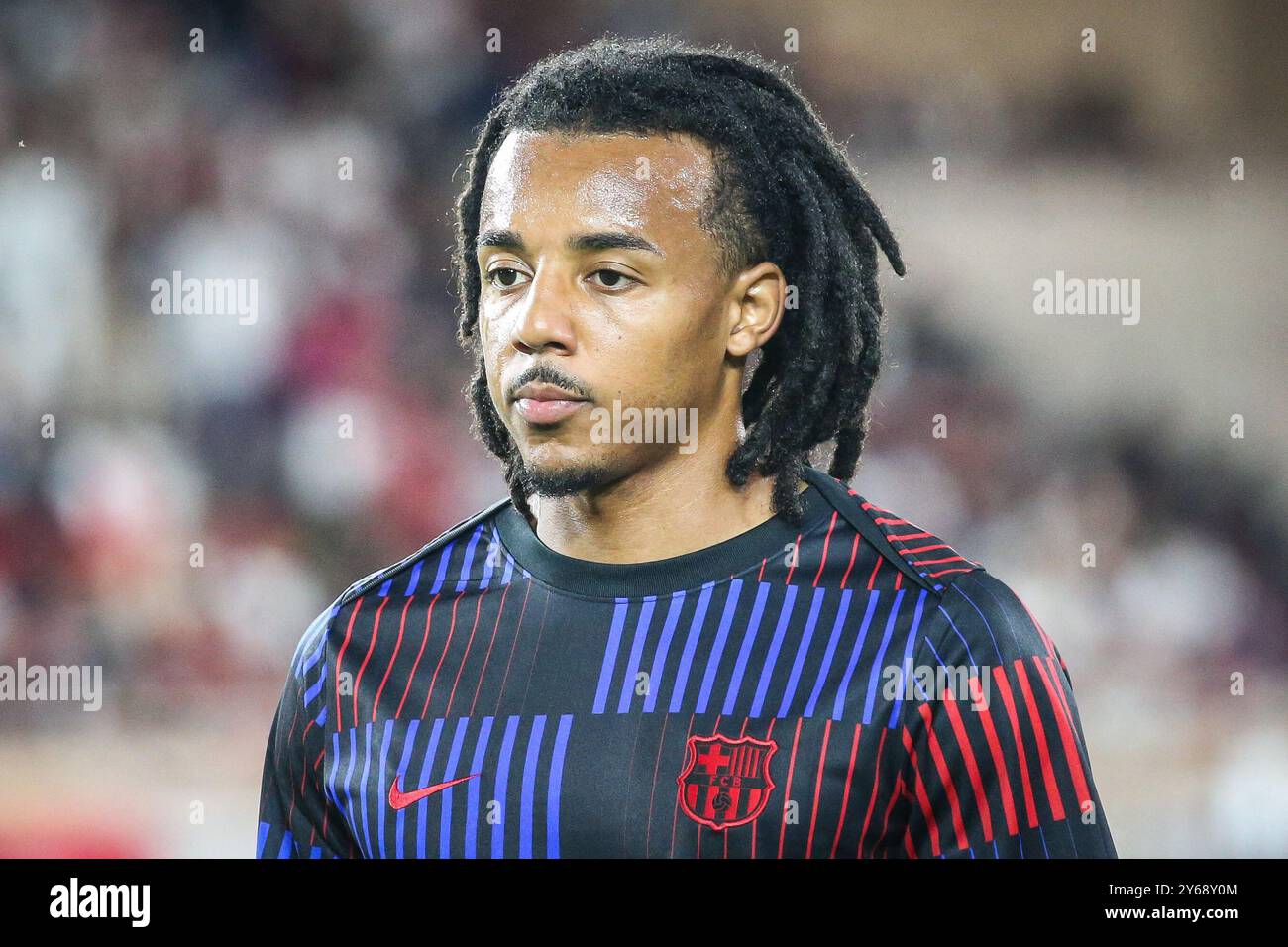 Monaco, Monaco. 19 septembre 2024. Jules KOUNDE de Barcelone lors du match de football MD1 de l'UEFA Champions League, League phase MD1 entre L'AS Monaco et le FC Barcelone le 19 septembre 2024 au stade Louis II de Monaco, Monaco - photo Matthieu Mirville/DPPI crédit : DPPI Media/Alamy Live News Banque D'Images