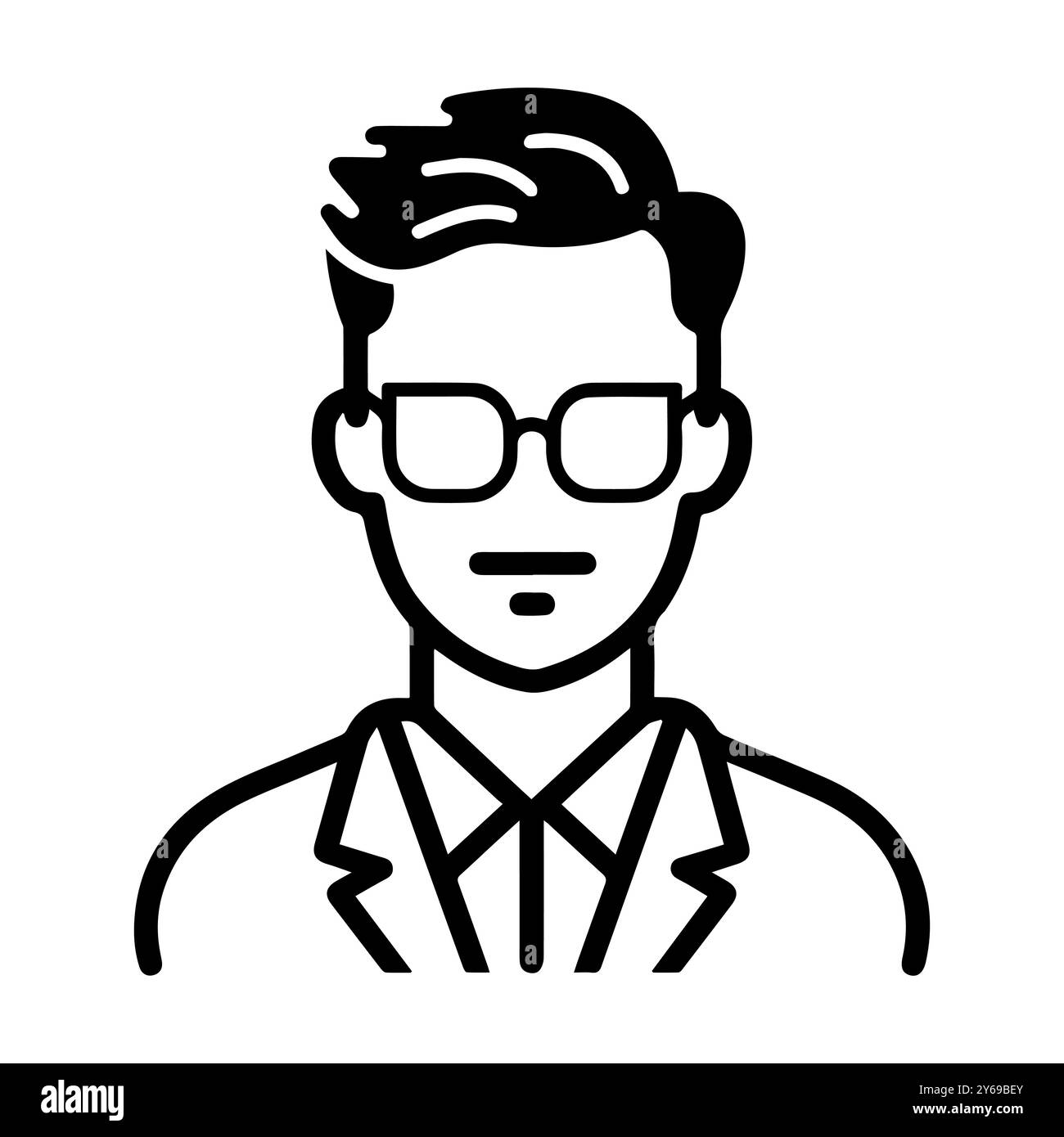 icône concessionnaire ou symbole de ligne moderne. Dessin au trait vectoriel et conception d'icône avec contour audacieux. Noir et blanc Pixel Perfect symbole minimaliste blanc isolé Illustration de Vecteur