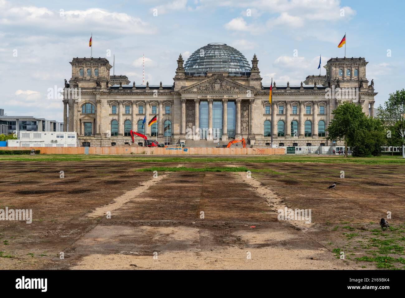 Berlin Allemagne : le Reichstag est le siège du Bundestag allemand. Le bâtiment est un symbole national de l'Allemagne. Banque D'Images