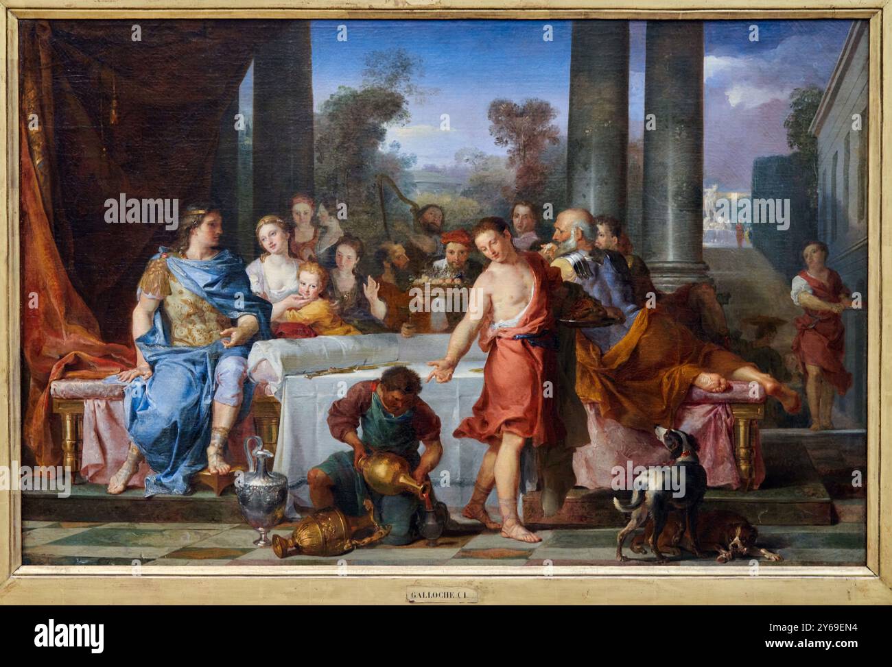 La fête d'Énée et du Dido, vers 1737, Louis Galloche, Paris, 1670 - 1761, musée du Louvre, Paris, France. Banque D'Images