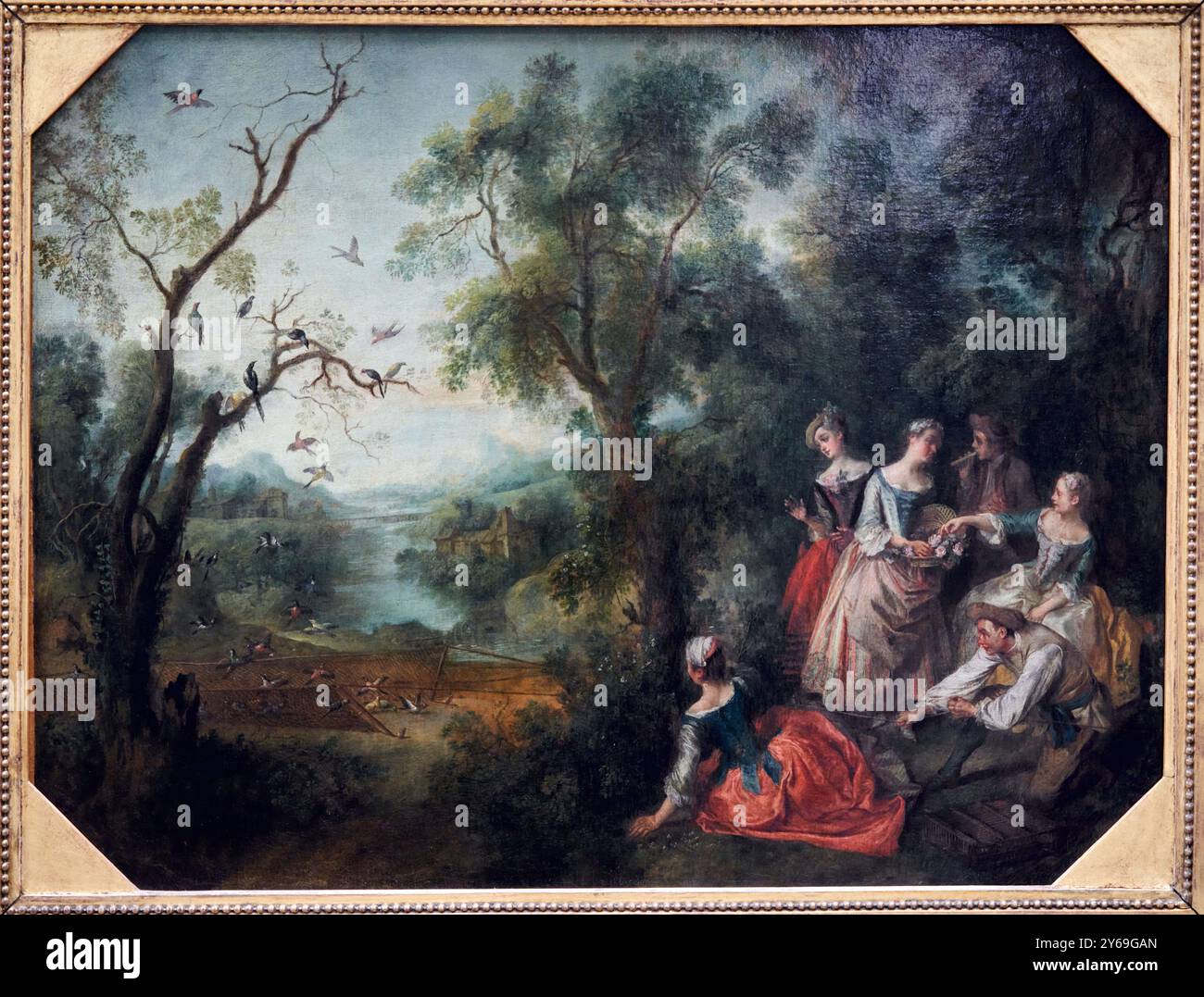 Été, printemps, 1738, huile sur toile, Nicolas LANCRET, Paris, 1690 - 1743, Musée du Louvre, Paris, France. Banque D'Images