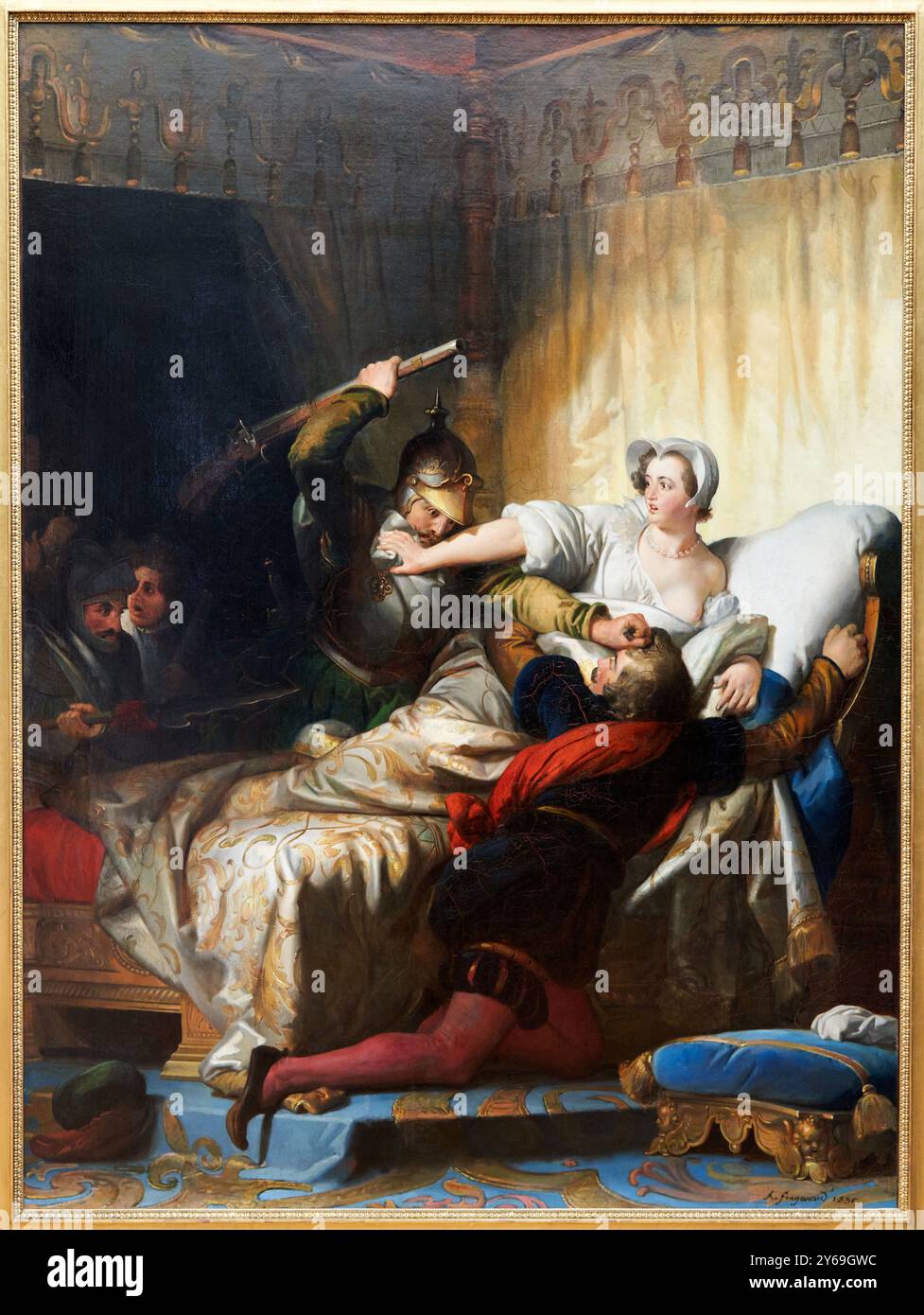 Scène du massacre de la Saint-Barthélemy, dans les appartements de la ...