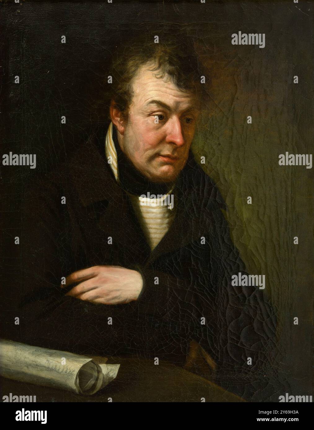 Portrait de Joseph Liebherr (1767-1840). Musée : COLLECTION PRIVÉE. Auteur : JOSEPH HAUBER. Banque D'Images