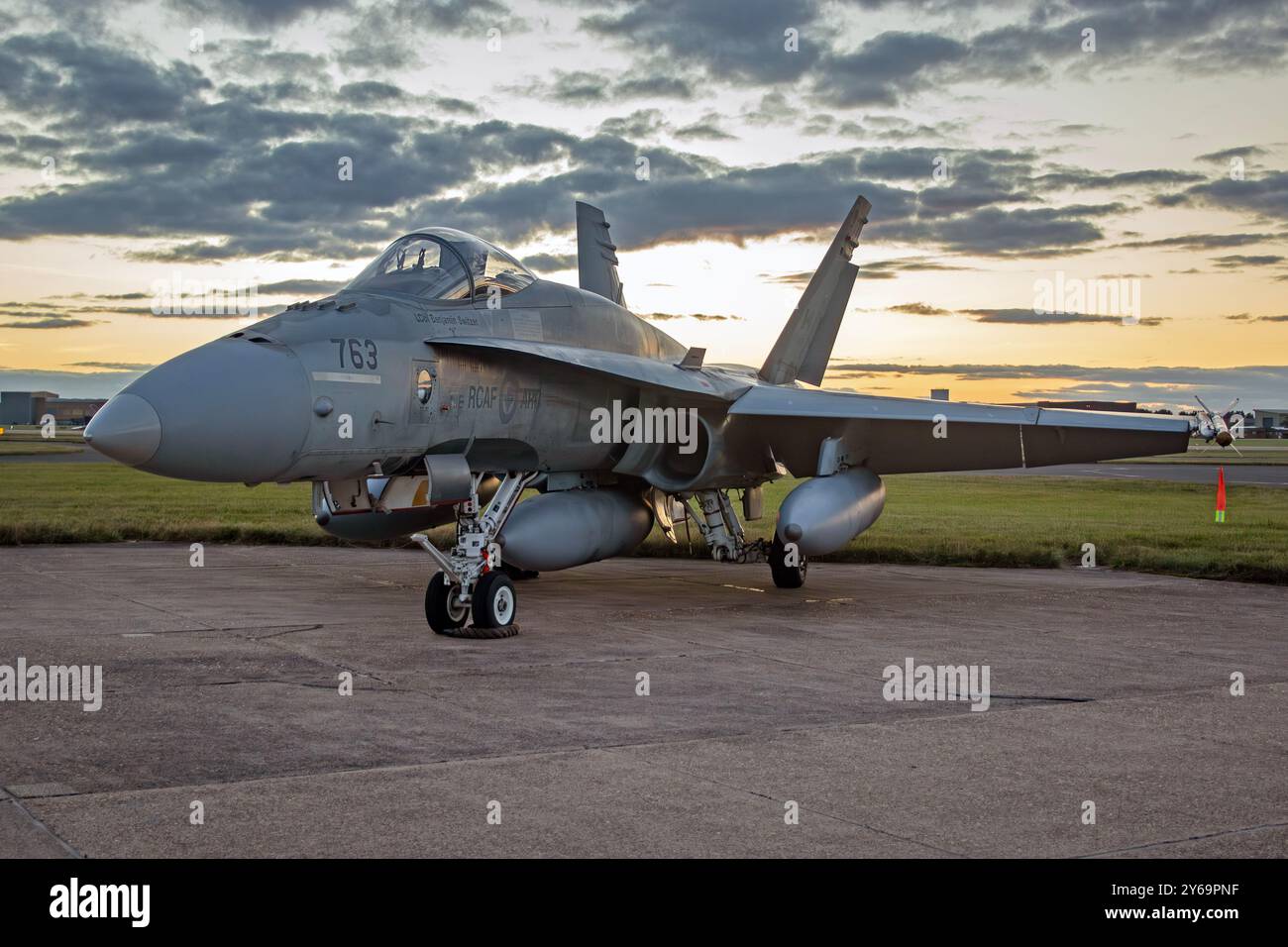 ARC FA-18, Force aérienne royale canadienne, durant, exercice Cobra Warrior Media Night, 24 septembre 2024, RAF Waddington, Lincolnshire, Royaume-Uni, 24 septembre Banque D'Images