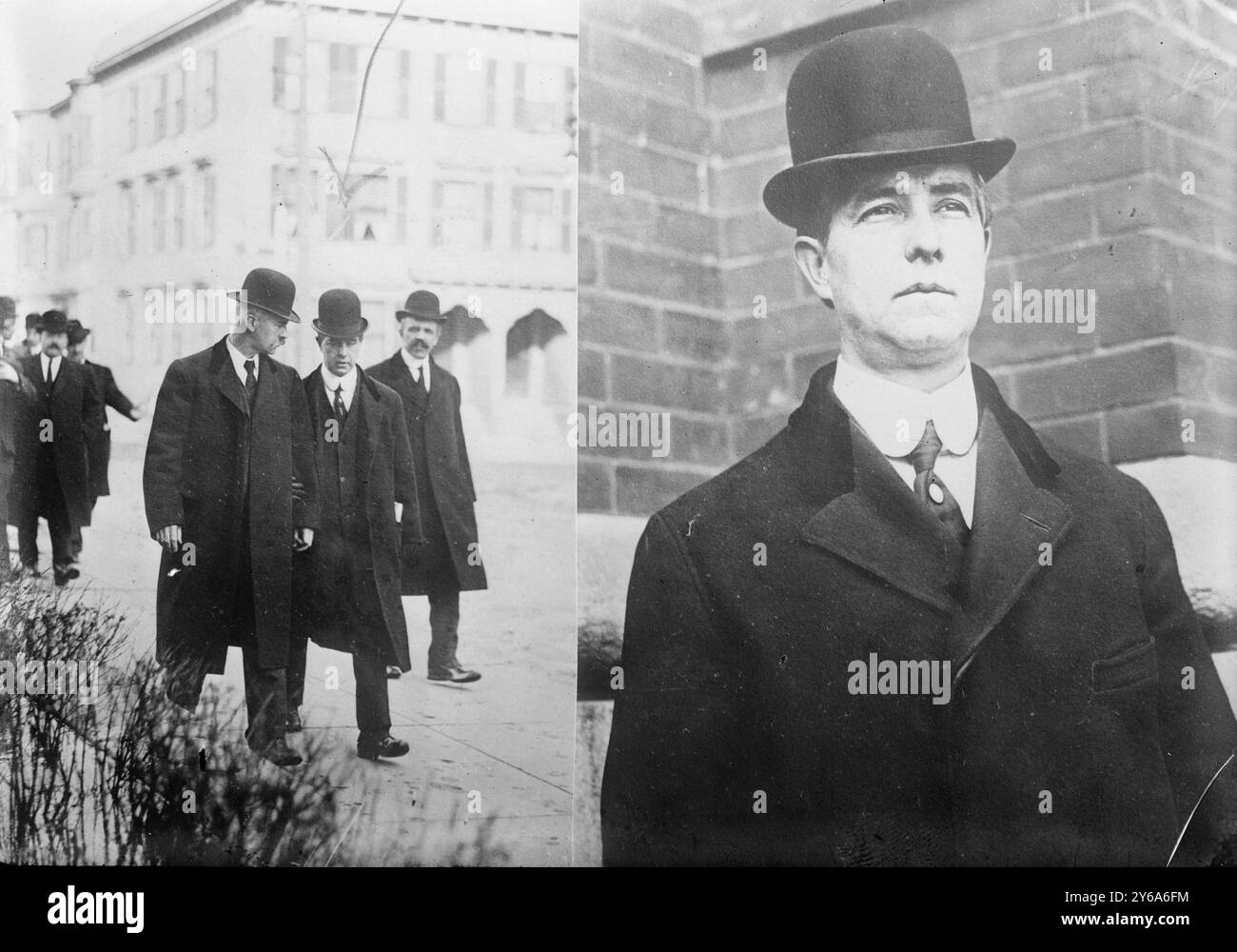 Norman Glover montré seul et marchant aussi avec deux autres messieurs, négatifs en verre, 1 négatif : verre ; 5 x 7 po. ou plus petit. Banque D'Images