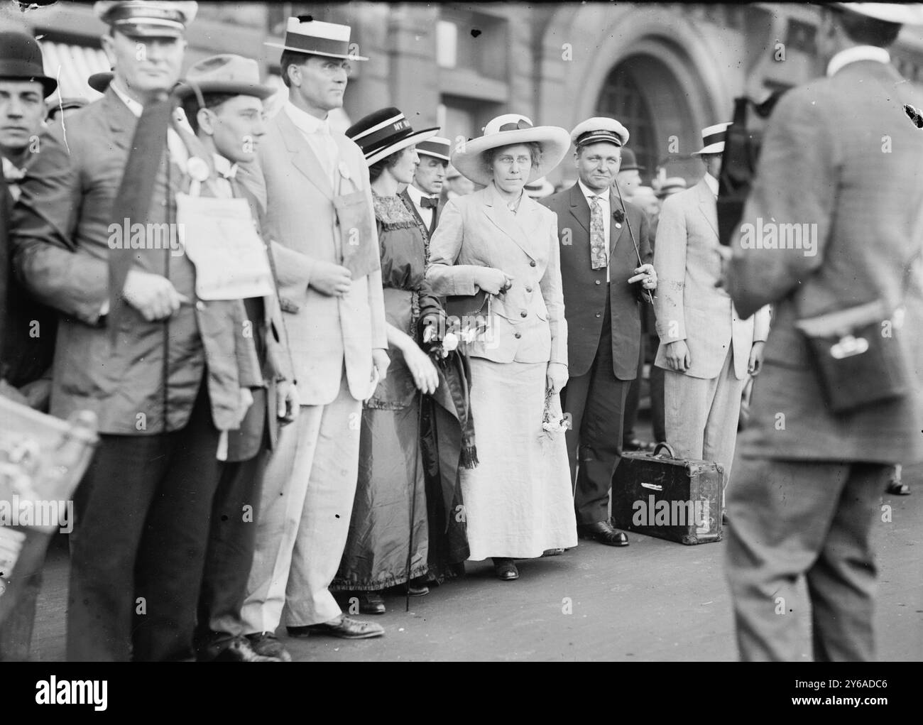 Délégation de l'Oklahoma, photo prise à la Convention nationale républicaine de 1912 tenue au Chicago Coliseum, Chicago, Illinois, 18-22 juin 1912, négatifs en verre, 1 négatif : verre ; ou plus petit. Banque D'Images