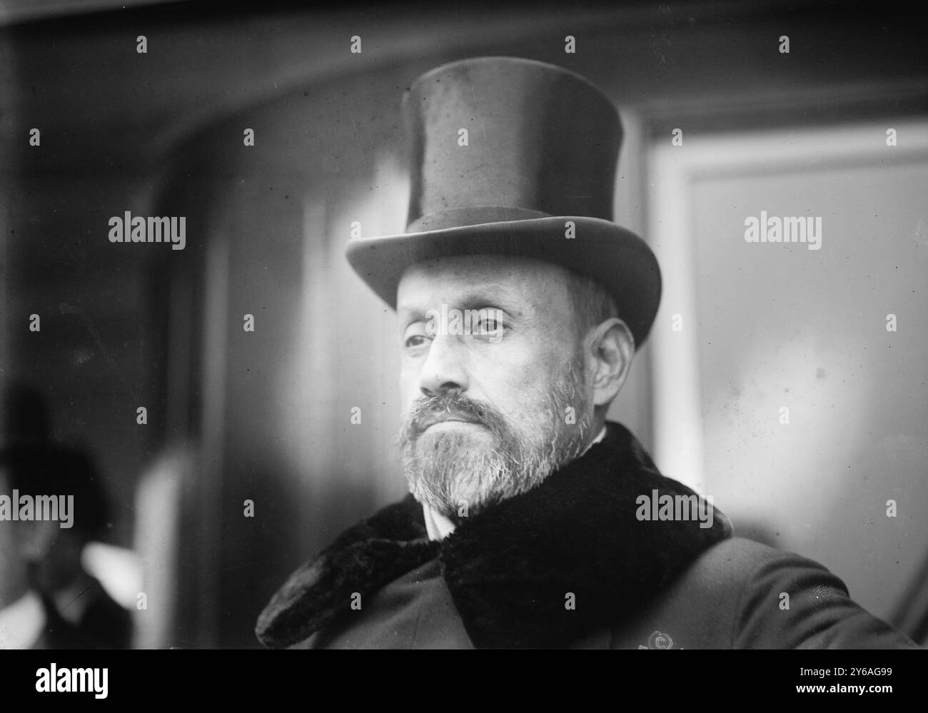 Castro, photo montre le général Cipriano Castro, ex-président du Venezuela, à Ellis Island., 1913 janvier 10, négatifs en verre, 1 négatif : verre ; ou plus petit. Banque D'Images