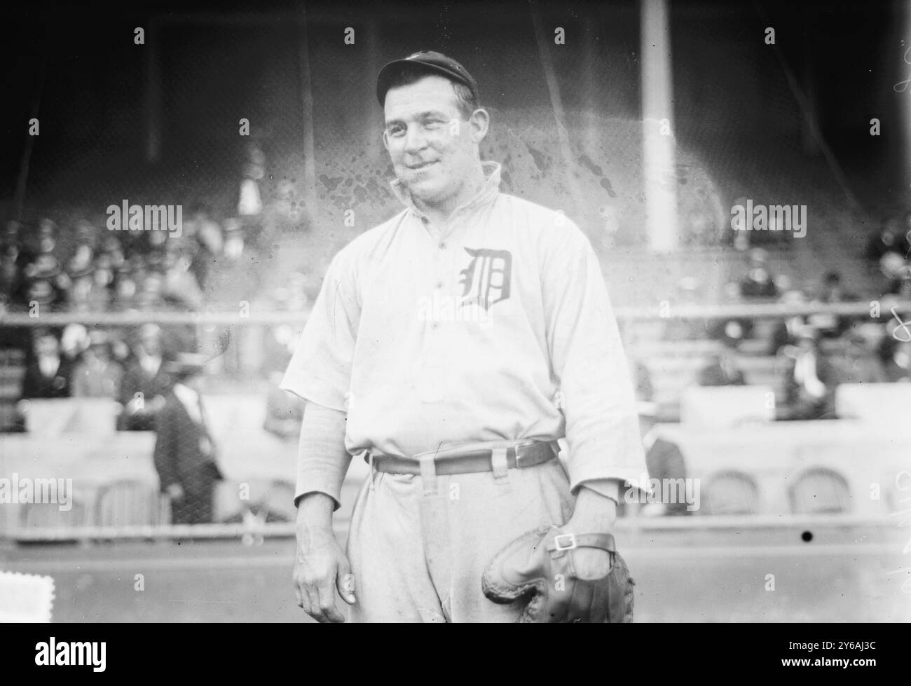 Oscar Stanage, Detroit Al (baseball), photos montre Oscar Harland Stanage (1883-1964), un receveur de la Ligue majeure de baseball., 1912, négatifs en verre, 1 négatif : verre ; 5 x 7 po. ou plus petit. Banque D'Images