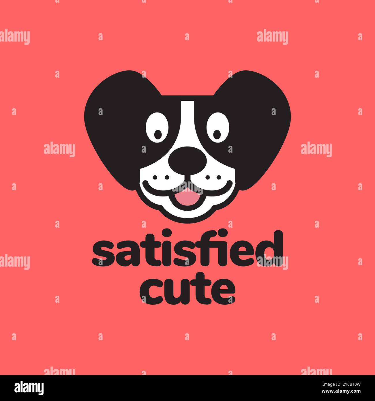 chiot chien animaux pedigree cute smile heureux mascotte dessin animé logo coloré illustration vectorielle Illustration de Vecteur