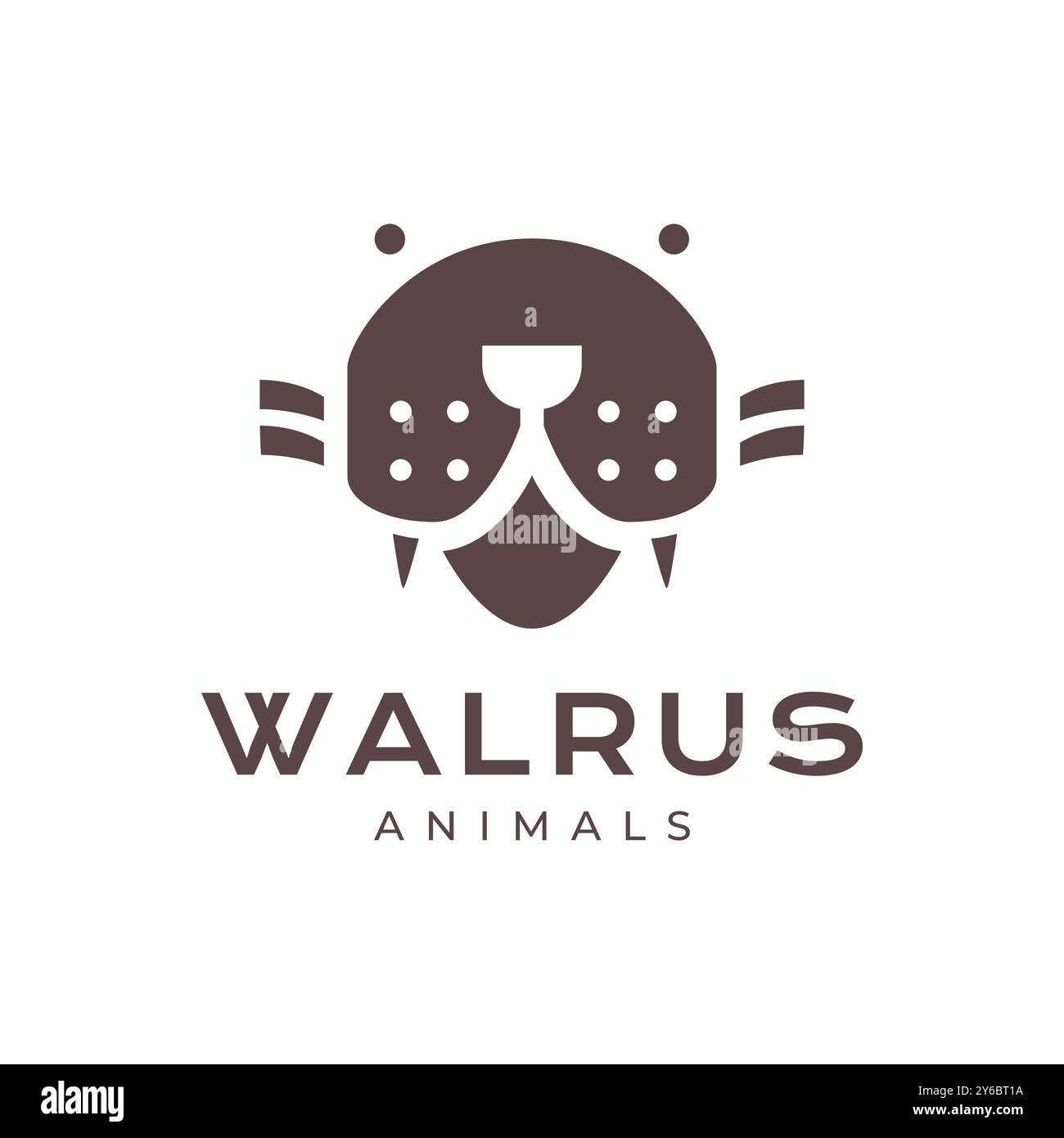 walrus head gang ocean beast modern minimal mascot logo illustration vectorielle Illustration de Vecteur