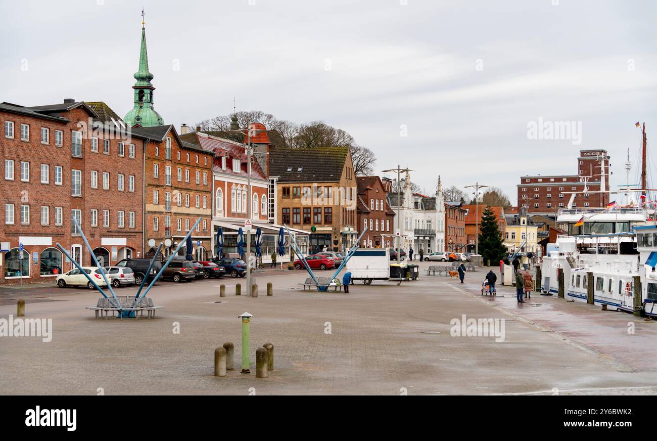 Impression de Kappeln, une ville du Schleswig-Holstein dans le nord de l'Allemagne Banque D'Images