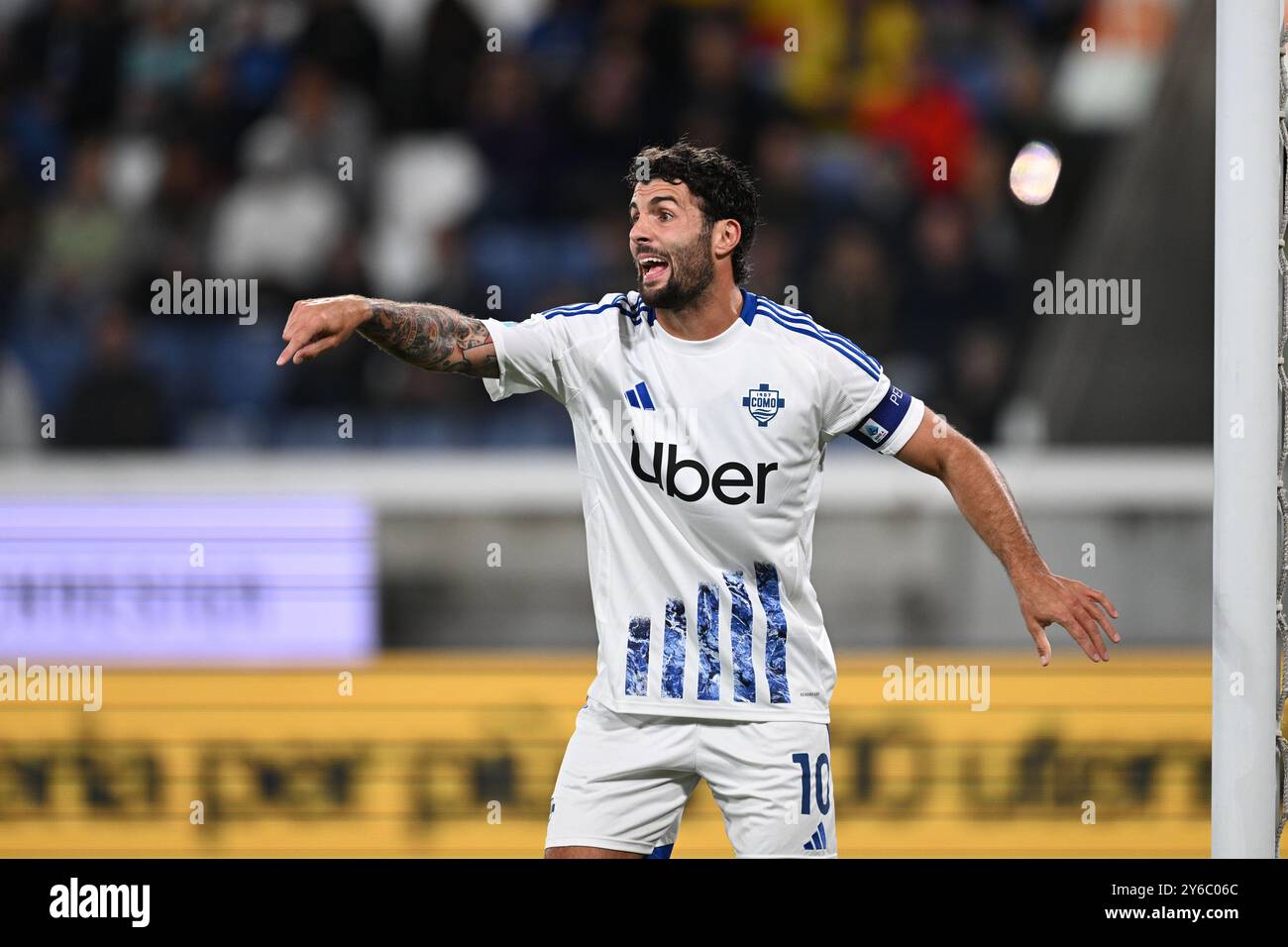 Patrick Cutrone (Côme) lors du match italien de Serie A entre l'Atalanta 2-3 Côme au stade Gewiss le 24 septembre 2024 à Bergame, Italie. Crédit : Maurizio Borsari/AFLO/Alamy Live News Banque D'Images