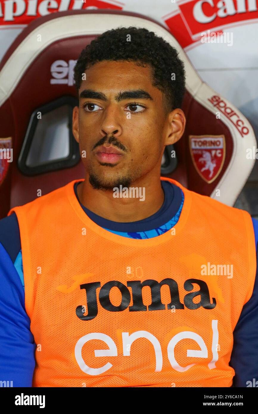 Coome Bianay Balcot du Torino FC lors du match Coppa Italia entre Torino FC et Empoli FC au stade olympique Grande Torino le 24 septembre 2024 Banque D'Images