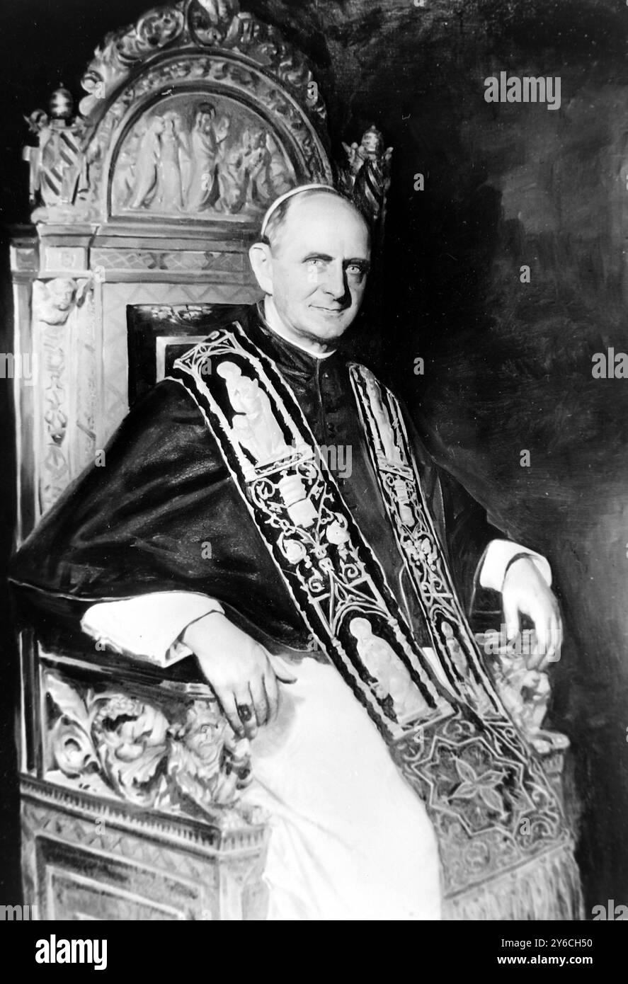 PORTRAIT DU PAPE PAUL VI PAR BERNARD GODWIN À NEW YORK / ; 7 DÉCEMBRE 1963 Banque D'Images