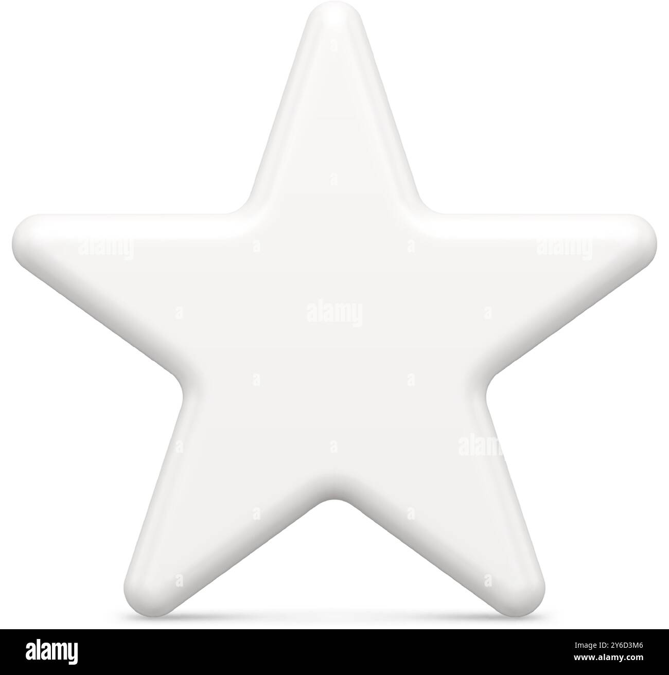 Tendresse blanc brillant cinq pointes étoile décorative conception leadership réalisation insignia illustration vectorielle réaliste. Congélation économique minimaliste Illustration de Vecteur