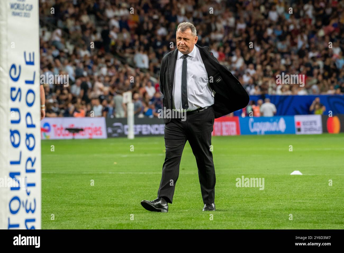 Stade de Toulouse, 15 septembre 2023 : Ian Foster, sélectionneur des All Blacks. Match de billard de la Coupe du monde de rugby 2023, Nouvelle-Zélande vs Namibie Banque D'Images