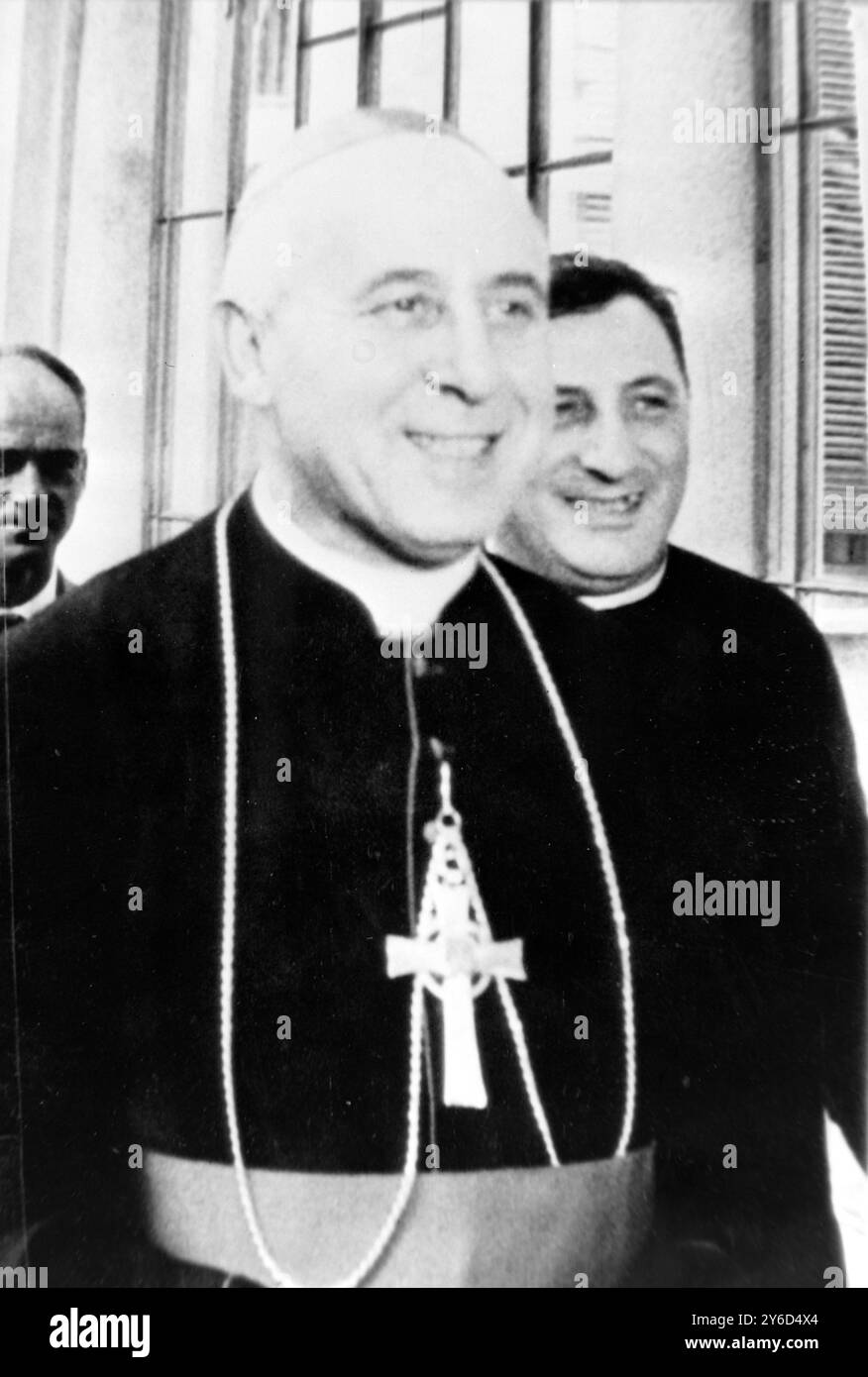 MGR GIOVANNI COLUMBO ARCHEVÊQUE DE MILAN / ; 14 AOÛT 1963 Banque D'Images