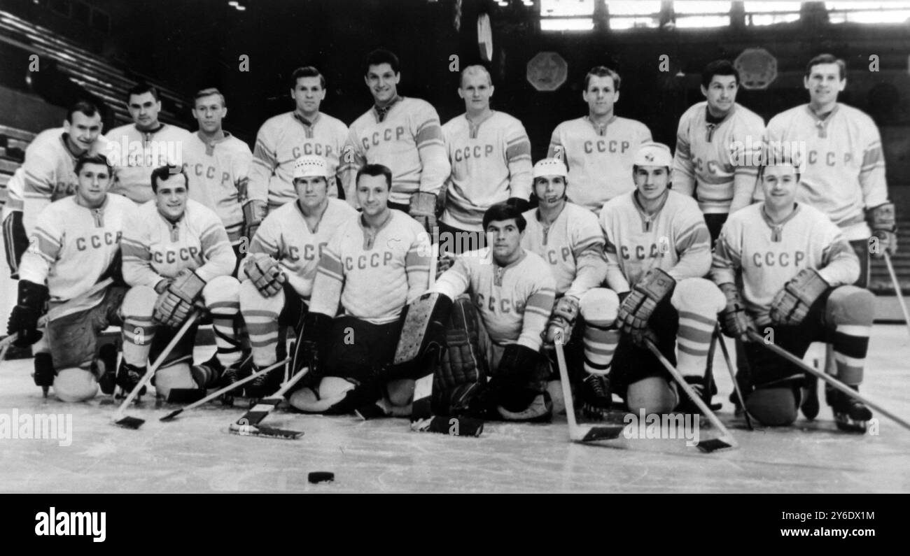 CHAMPIONNAT DU MONDE DE RUSSIE DE HOCKEY SUR GLACE ; 4 MARS 1963 Banque D'Images