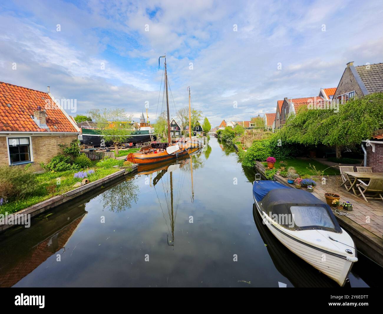 Horizon de la vieille ville Edam Banque D'Images