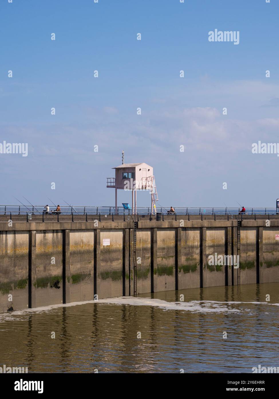 The Pink Hut, Harbour Wall, Cardiff Bay barrage, Cardiff Bay, Cardiff, pays de Galles, Royaume-Uni, GB. Banque D'Images